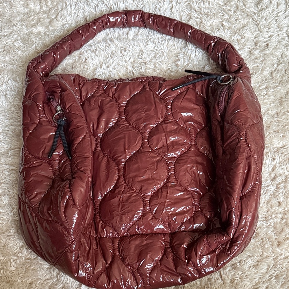 FP Movement by Free People Quilted Shoulder Bag in Burgundy